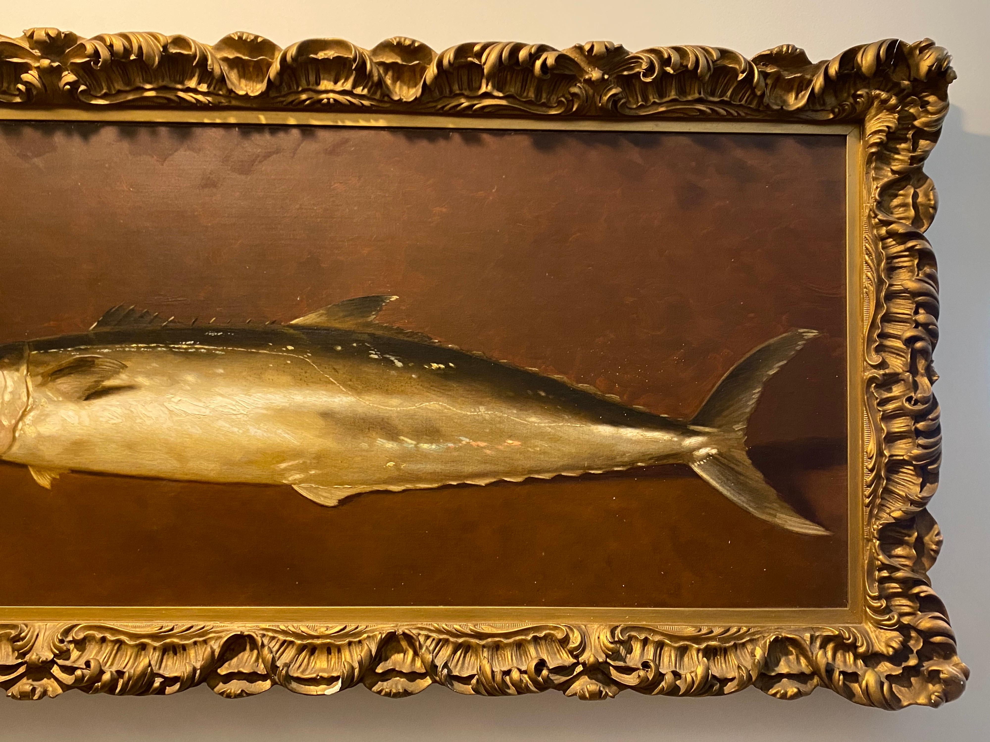 Edward Chalmers Leavitt, Mackerel Fish Still Life Painting For Sale 1