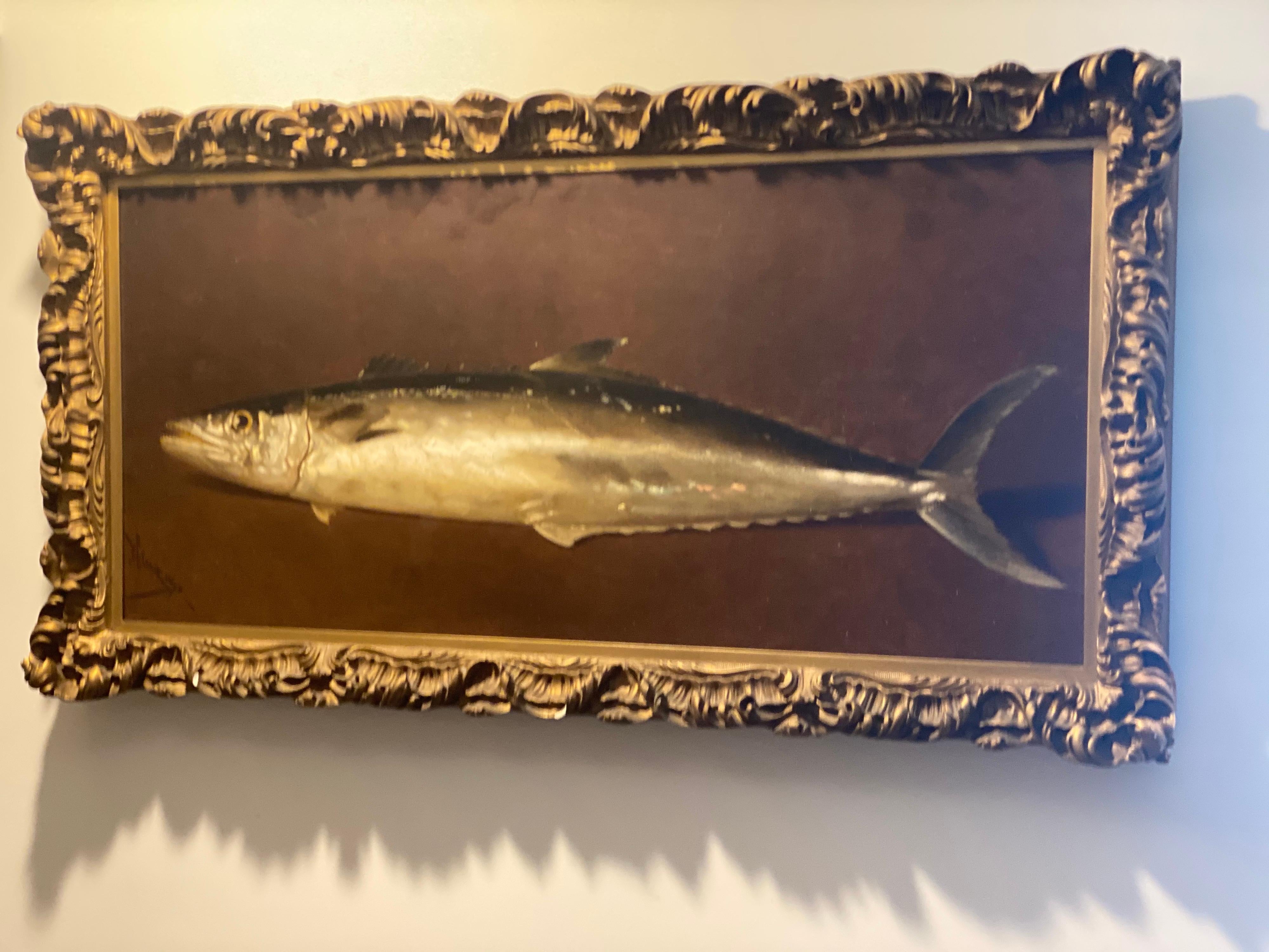 Edward Chalmers Leavitt, Mackerel Fish Still Life Painting For Sale 2