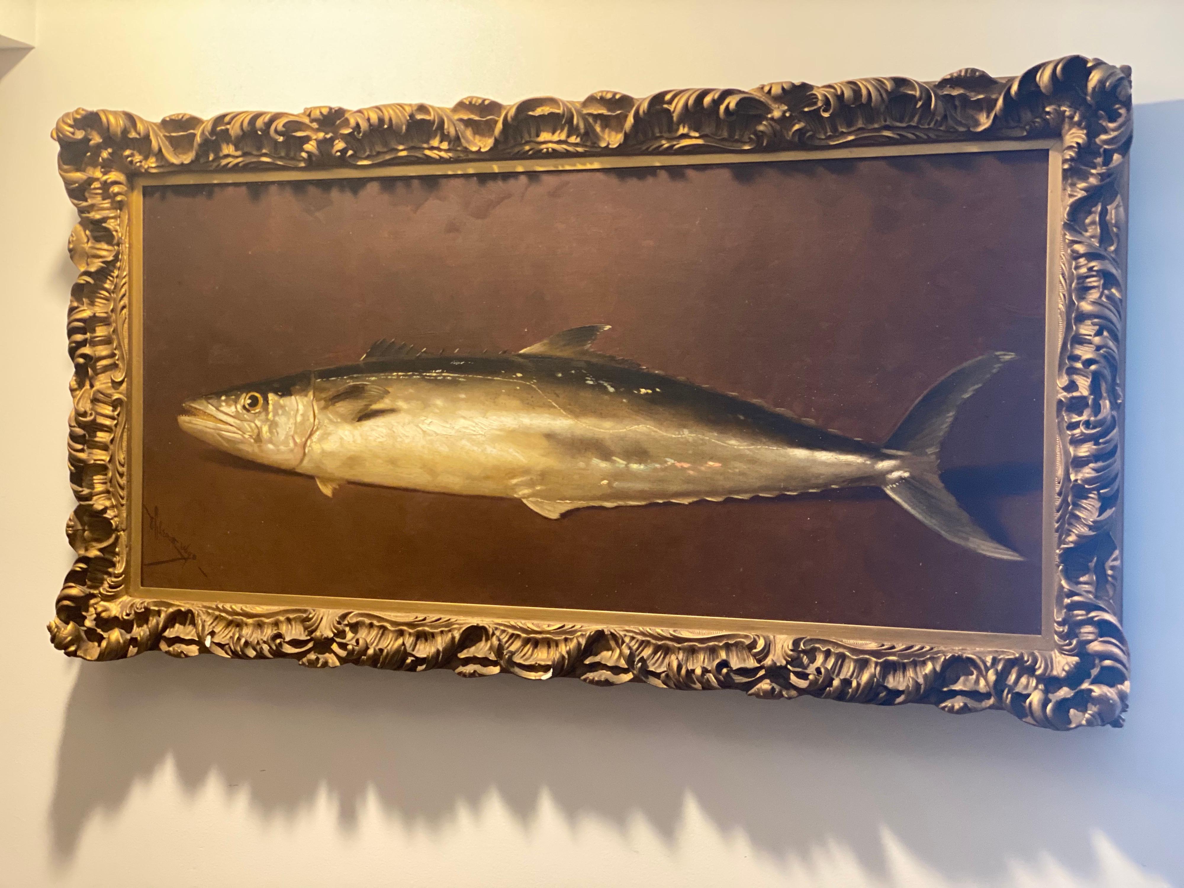 Edward Chalmers Leavitt, Mackerel Fish Still Life Painting For Sale 3