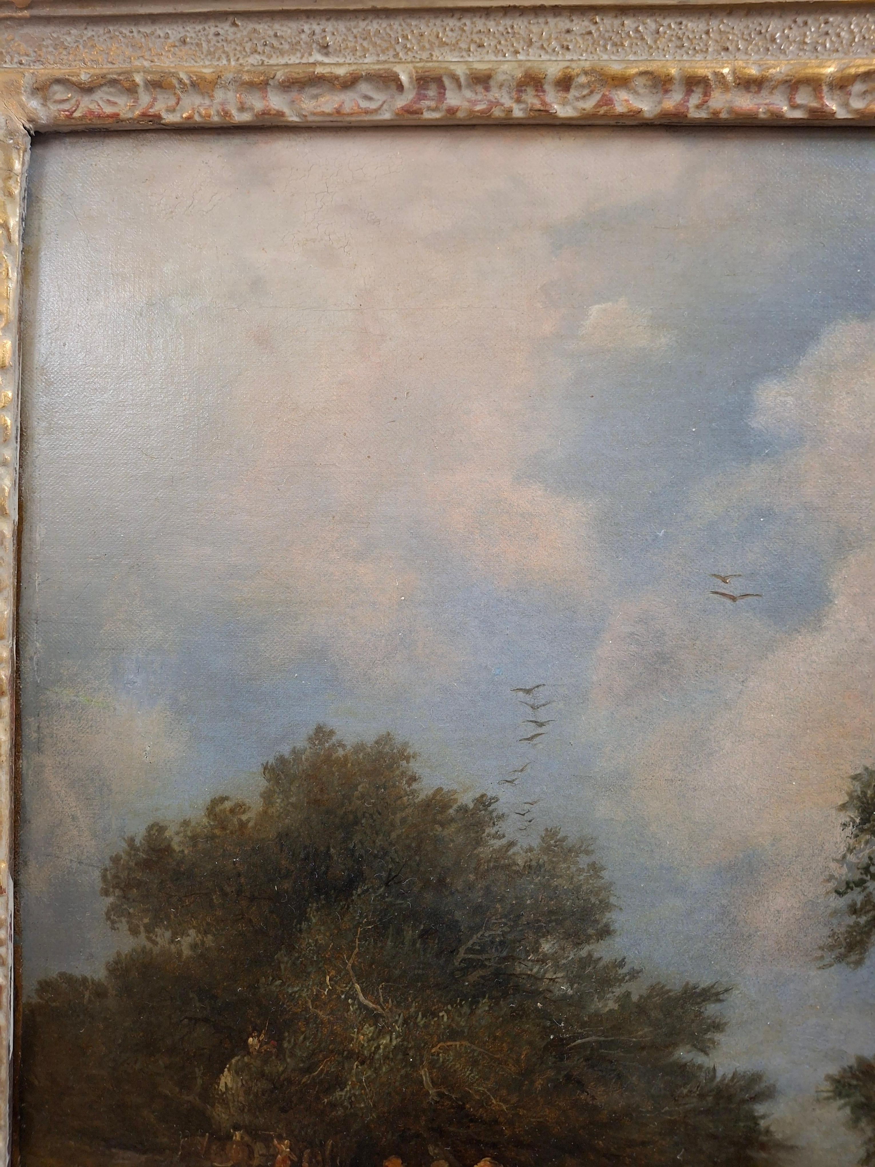 Paesaggio inglese del XIX secolo con figure in vendita 3
