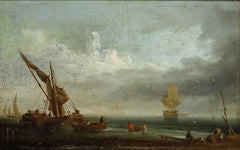 Ed Charles Williams (1807-1881) - Huile du milieu du XIXe siècle, Chargement des navires