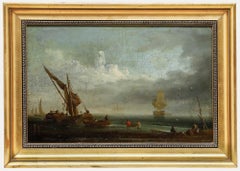 Edward Charles Williams (1807-1881) - Óleo de mediados del siglo XIX, Cargando los barcos