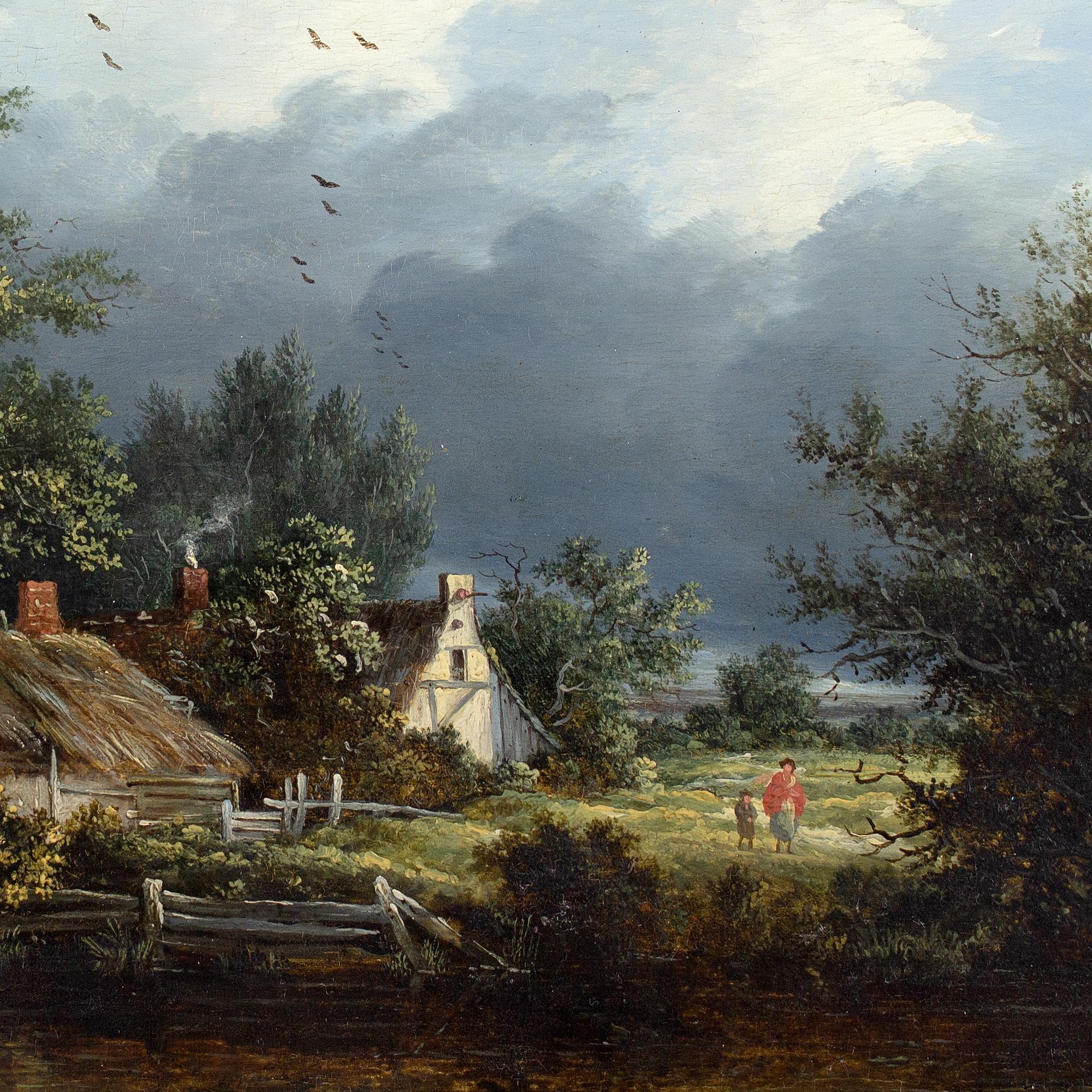Edward Charles Williams ( attribué), paysage de rivière boisée avec bateau en vente 7