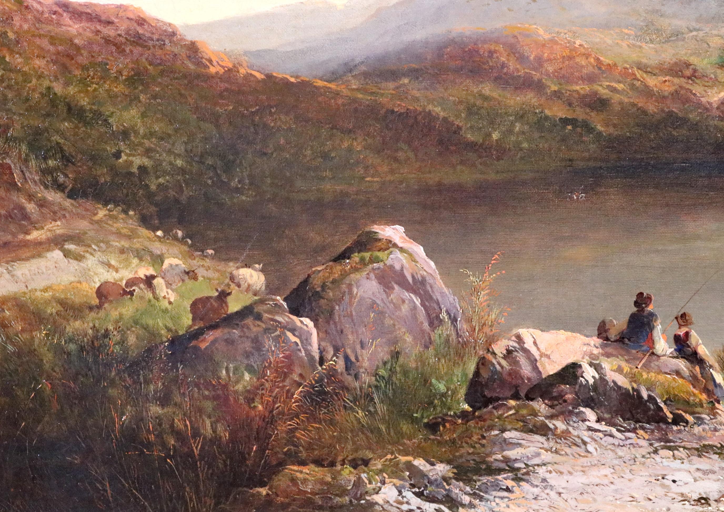 Peinture à l'huile de l'Académie royale du 19e siècle représentant un paysage de montagnes galloises sur le mont Snowdon en vente 2