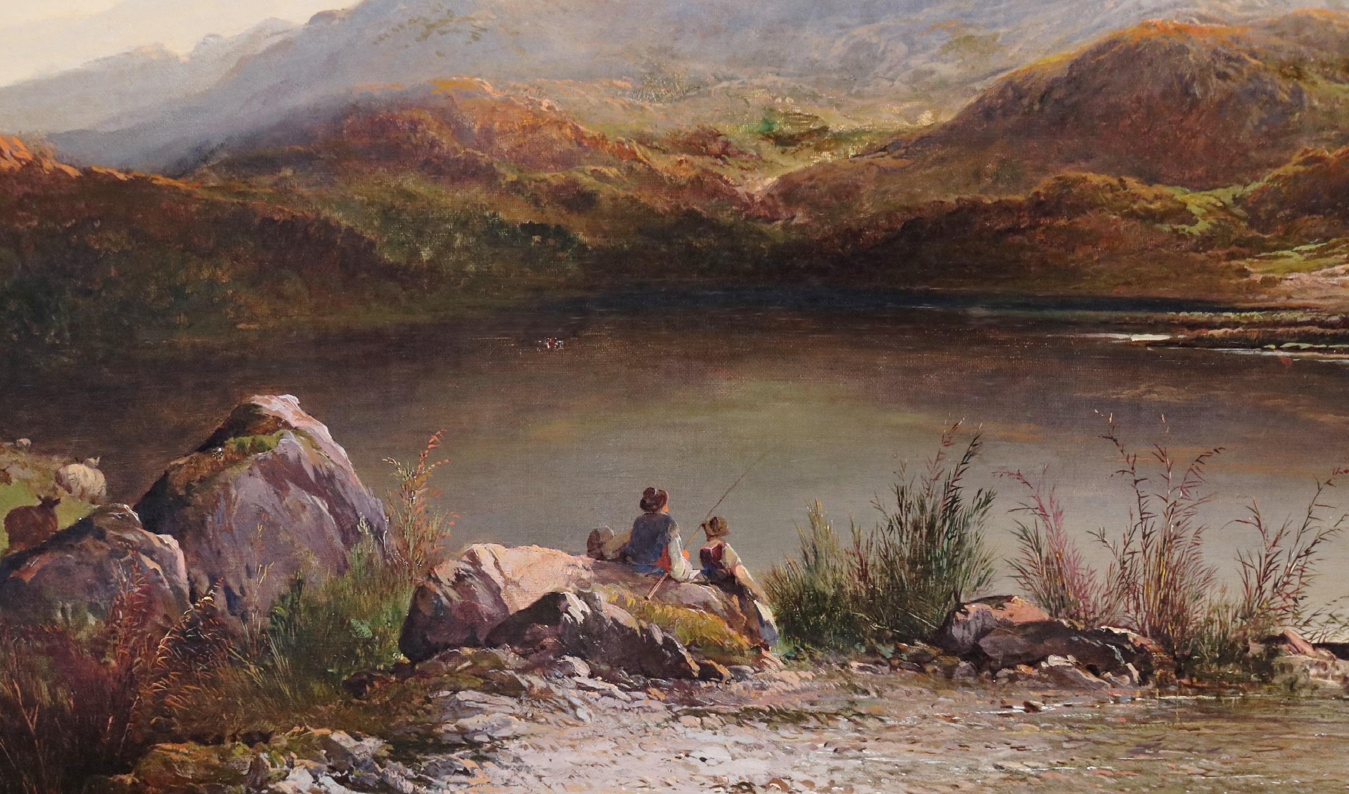 Peinture à l'huile de l'Académie royale du 19e siècle représentant un paysage de montagnes galloises sur le mont Snowdon en vente 4