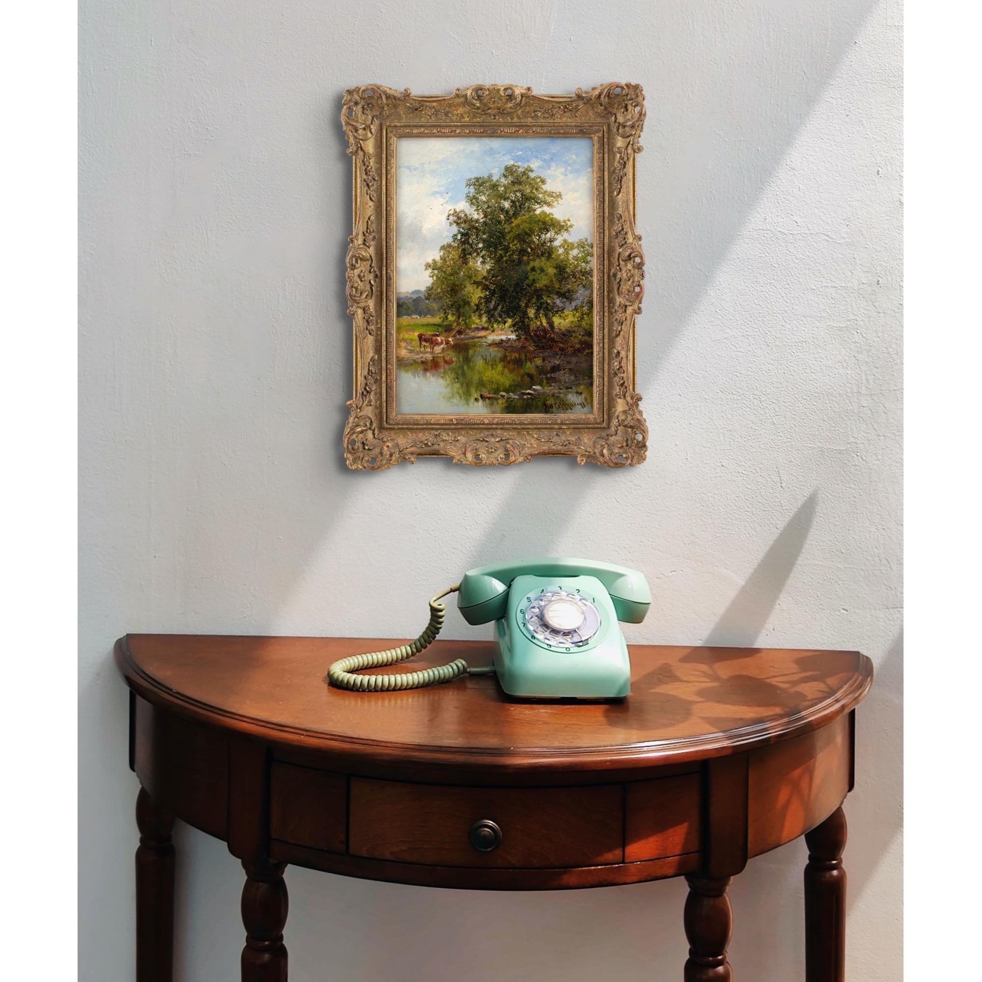 Walter Waller Caffyn, Bestiame in un ruscello di Wood in vendita 2