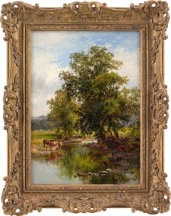 Walter Waller Caffyn, Ganado en un arroyo arbolado