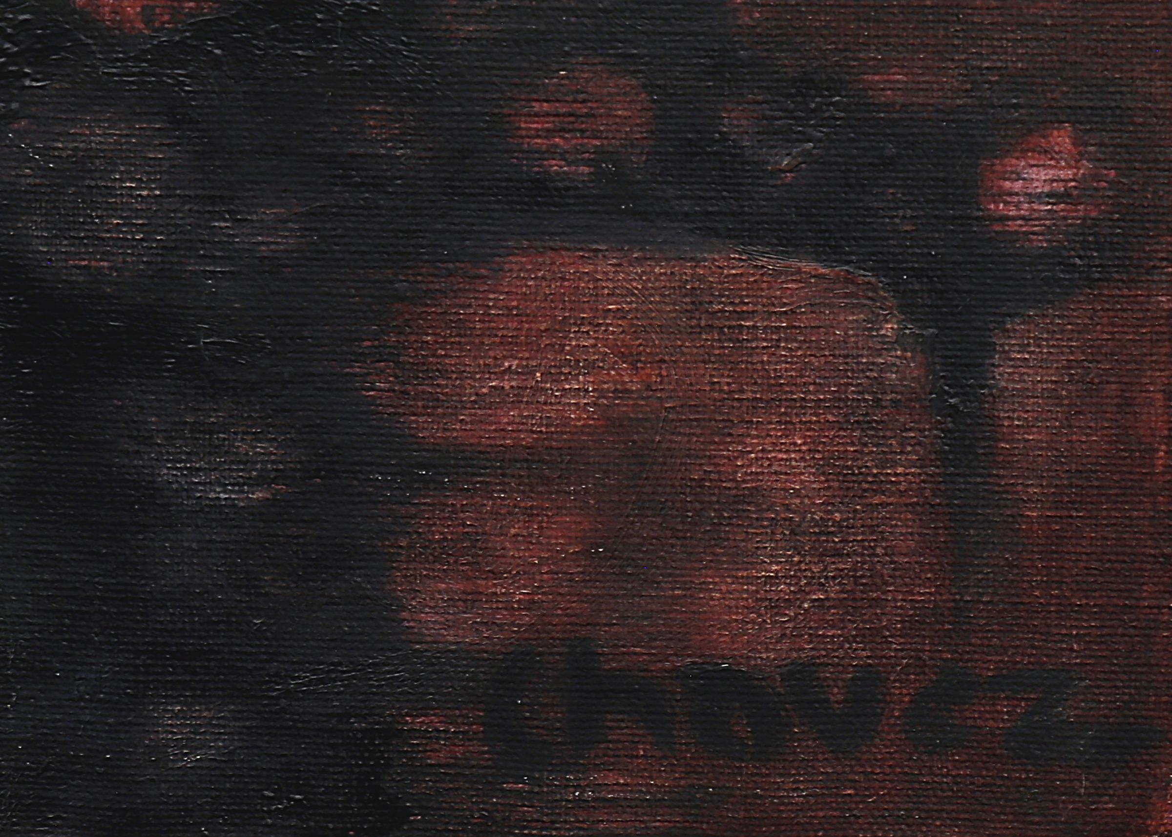 Paesaggio primordiale, pittura ad olio astratta originale firmata con tonalità Jewell in vendita 2