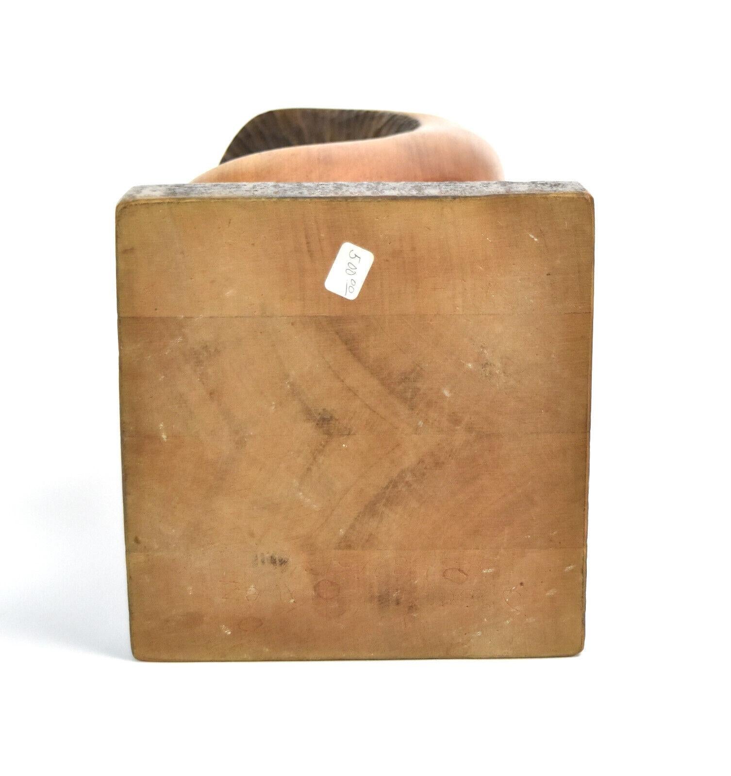 Moderne Biomorphe geschnitzte Holzskulptur aus der Mitte des Jahrhunderts, Tischplatte, abstrakte Kunst im Angebot 4