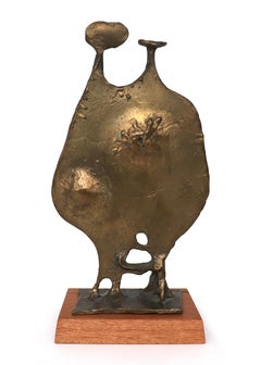 Ouray; (5/50) 1970s Bronze Abstract Sculpture on Wooden Base, American Modern