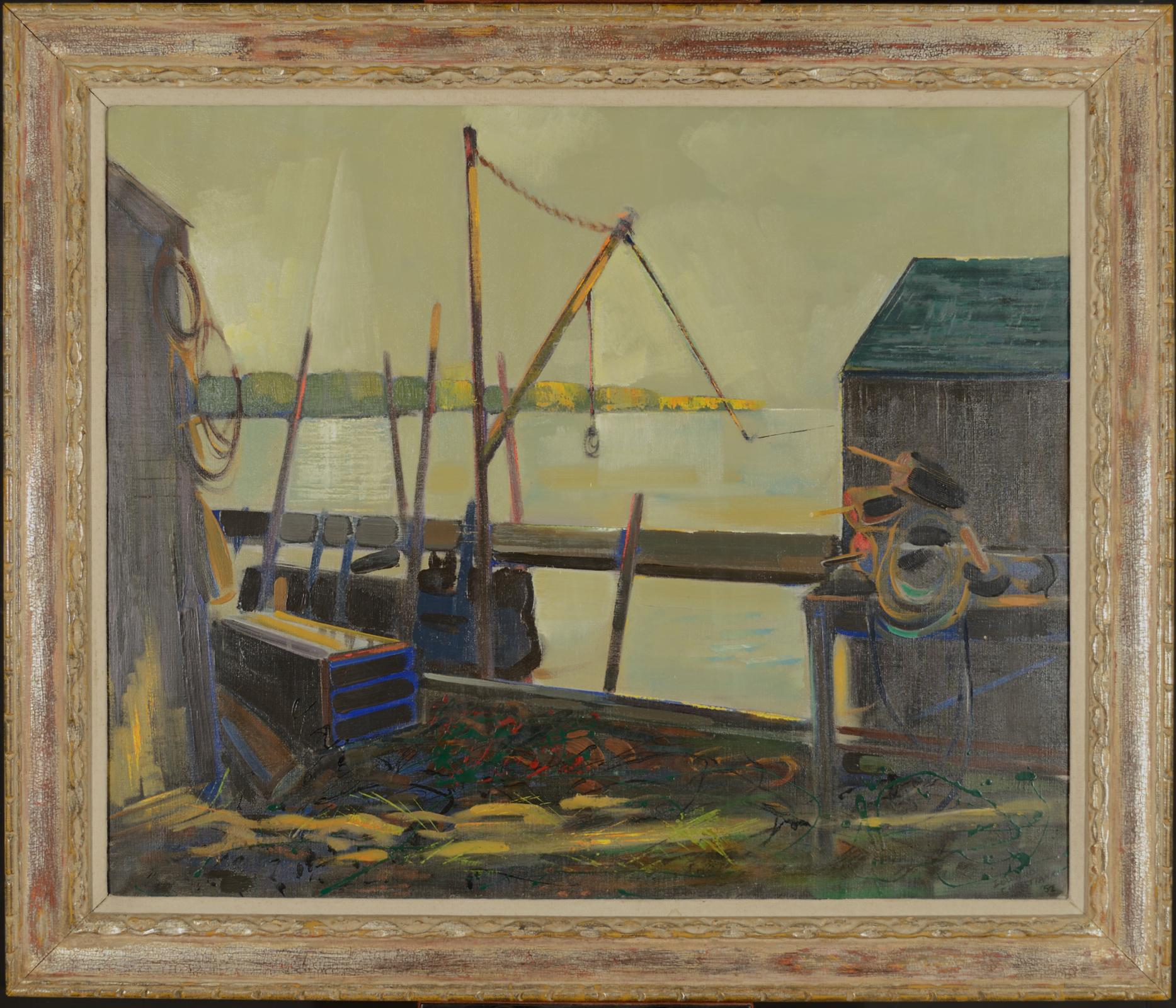 Después del chaparrón - Costa de Maine, un óleo antienvejecimiento de Edward Christiana en venta 1