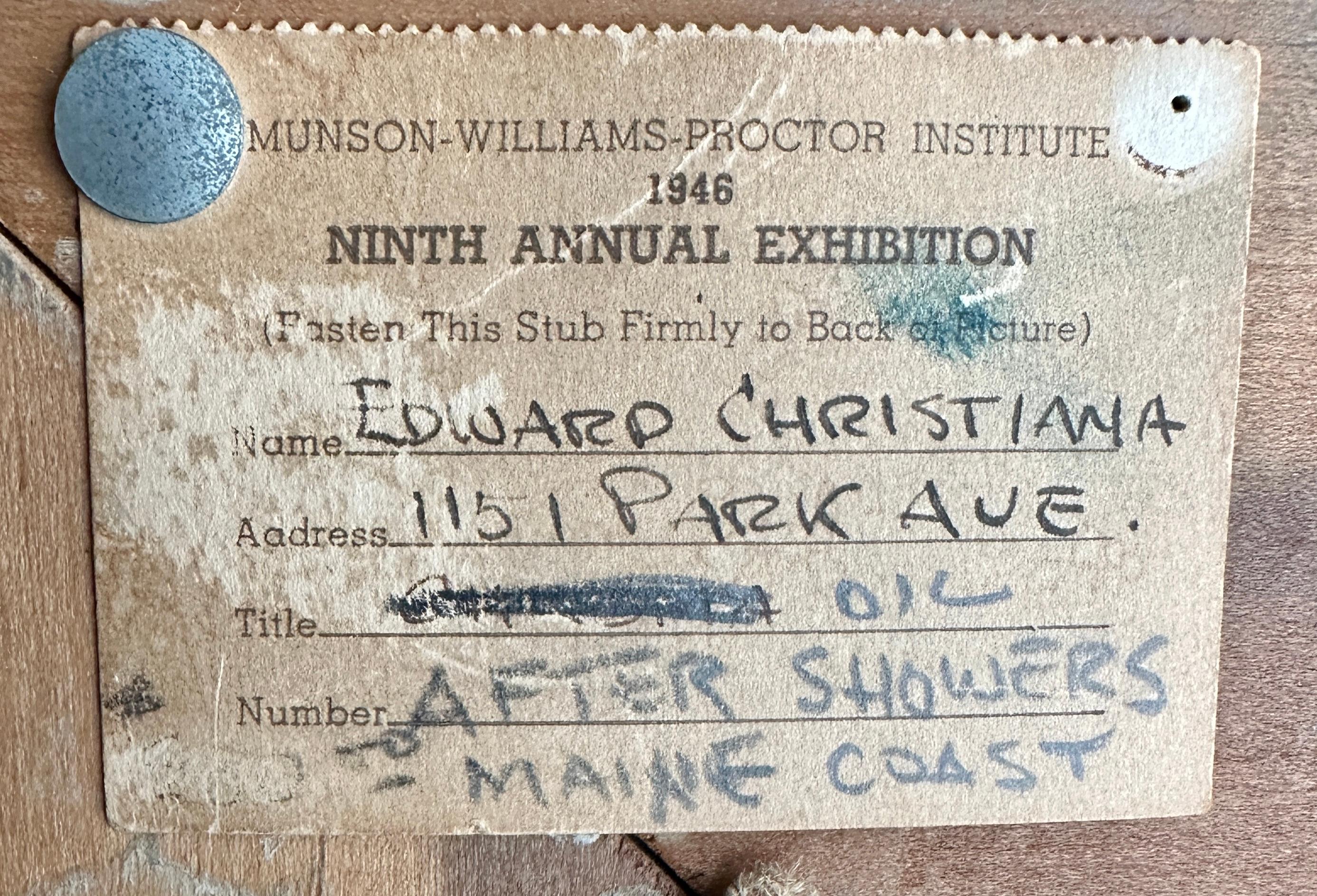 Después del chaparrón - Costa de Maine, un óleo antienvejecimiento de Edward Christiana en venta 6