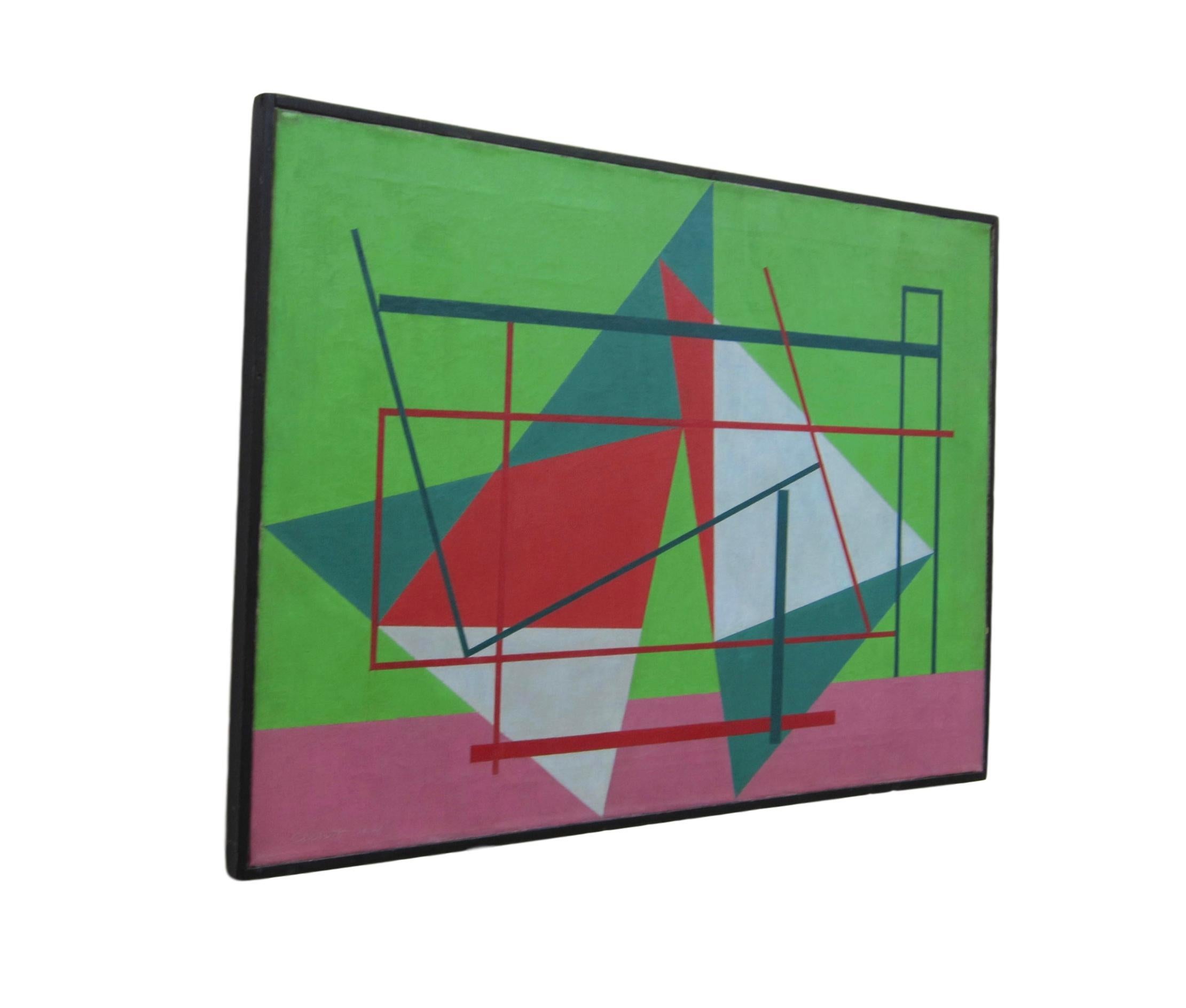 American Modernist Oil Painting by Edward Corbett dated 1946 For Sale 1