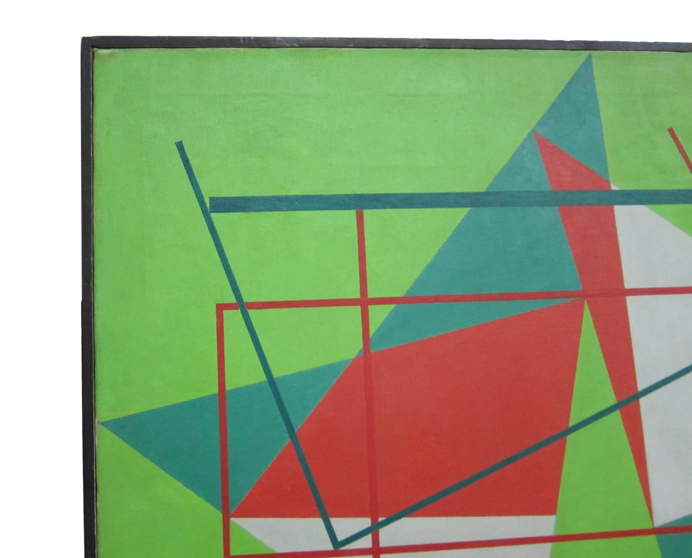 American Modernist Oil Painting by Edward Corbett dated 1946 For Sale 2