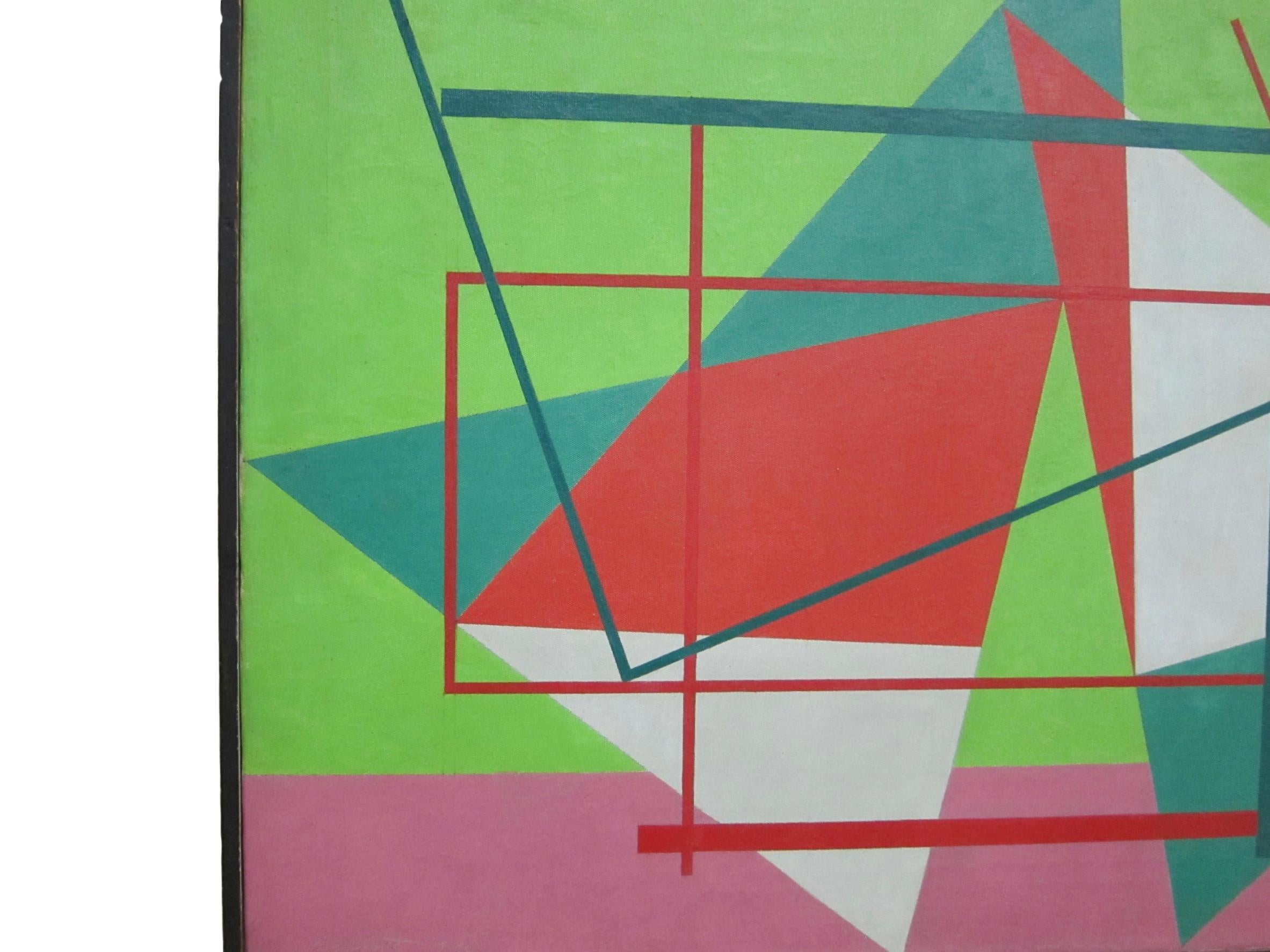 American Modernist Oil Painting by Edward Corbett dated 1946 For Sale 3