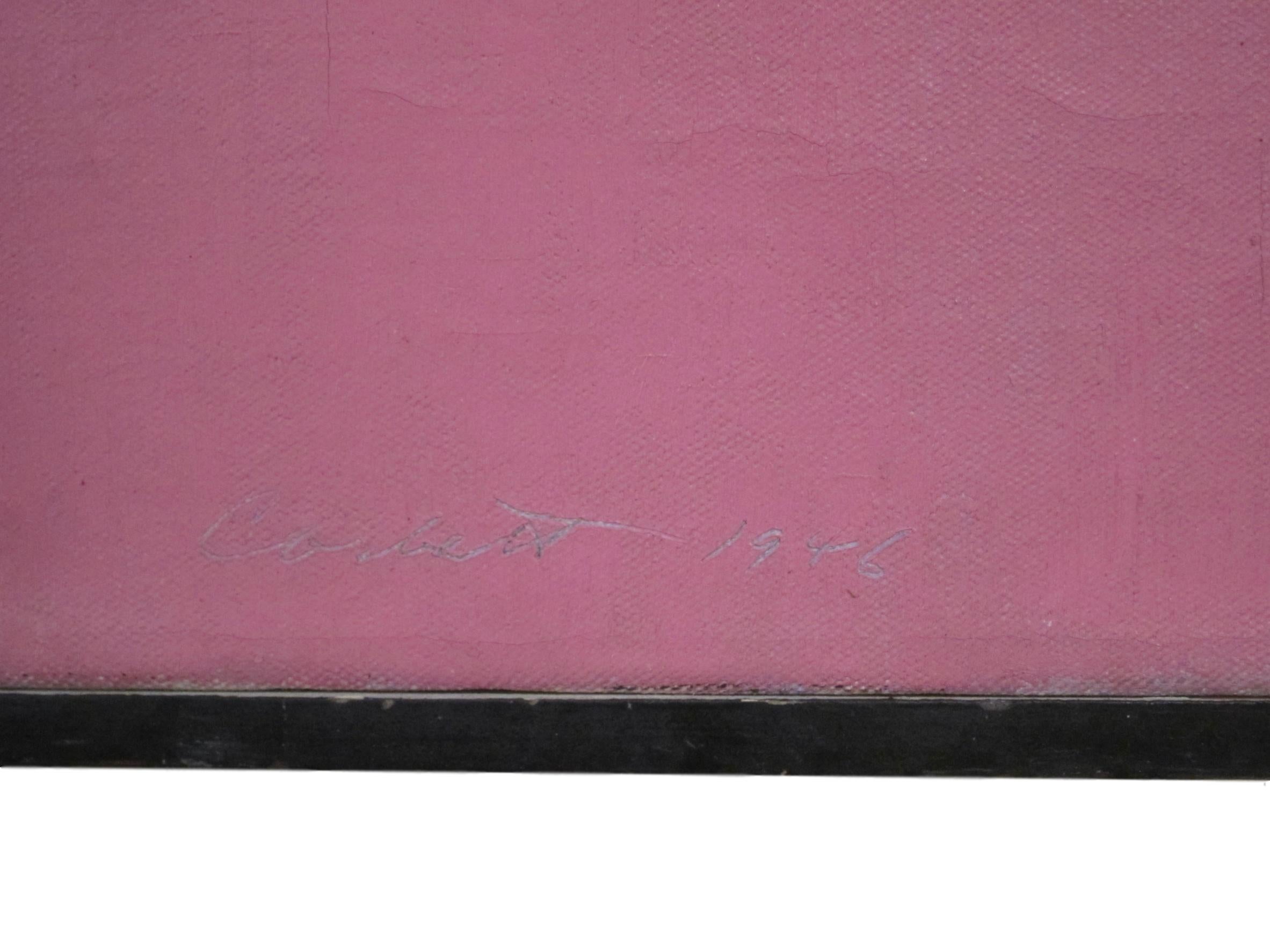 American Modernist Oil Painting by Edward Corbett dated 1946 For Sale 5