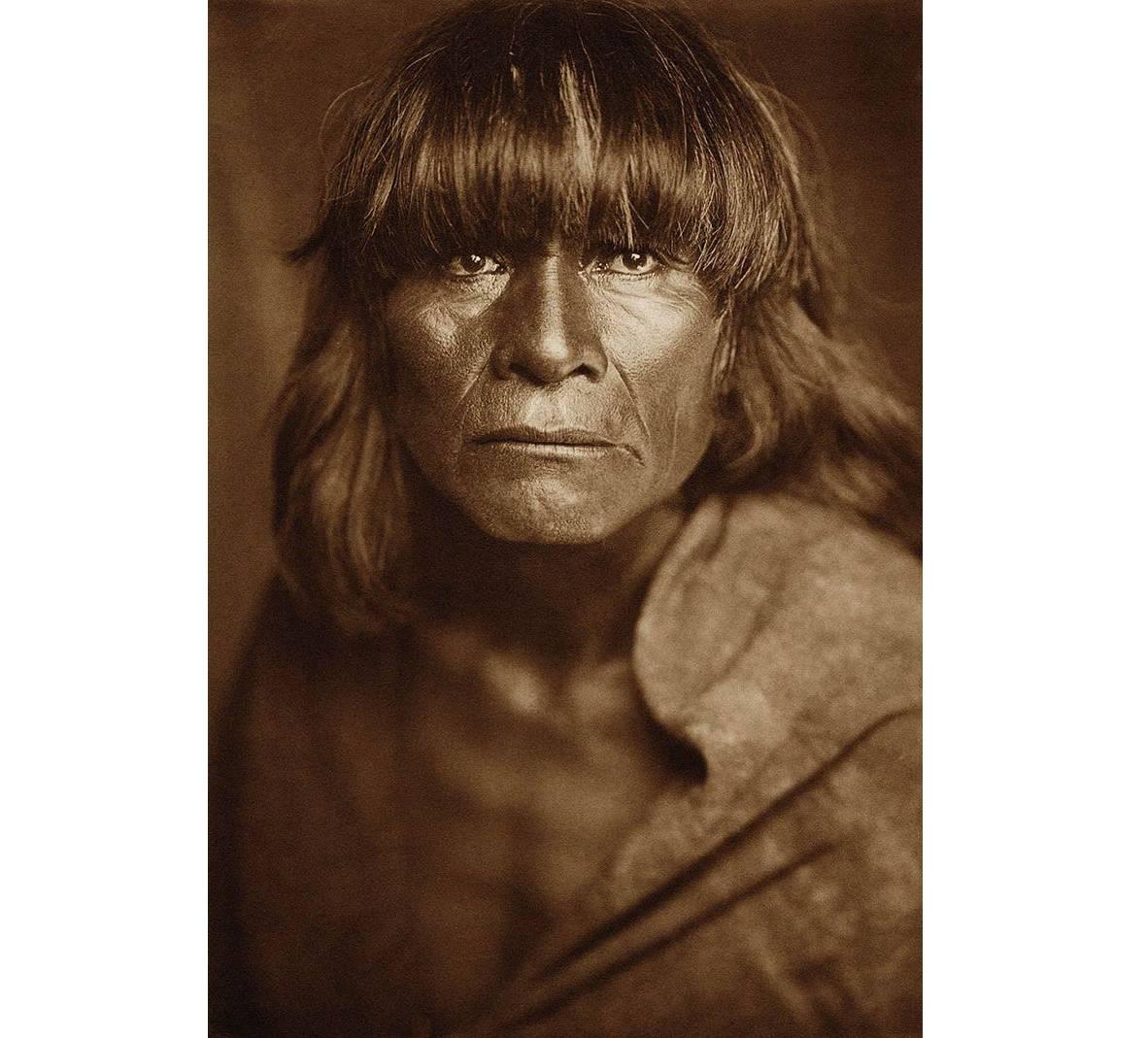 Edward Curtis Black and White Photograph - A Hopi Man
