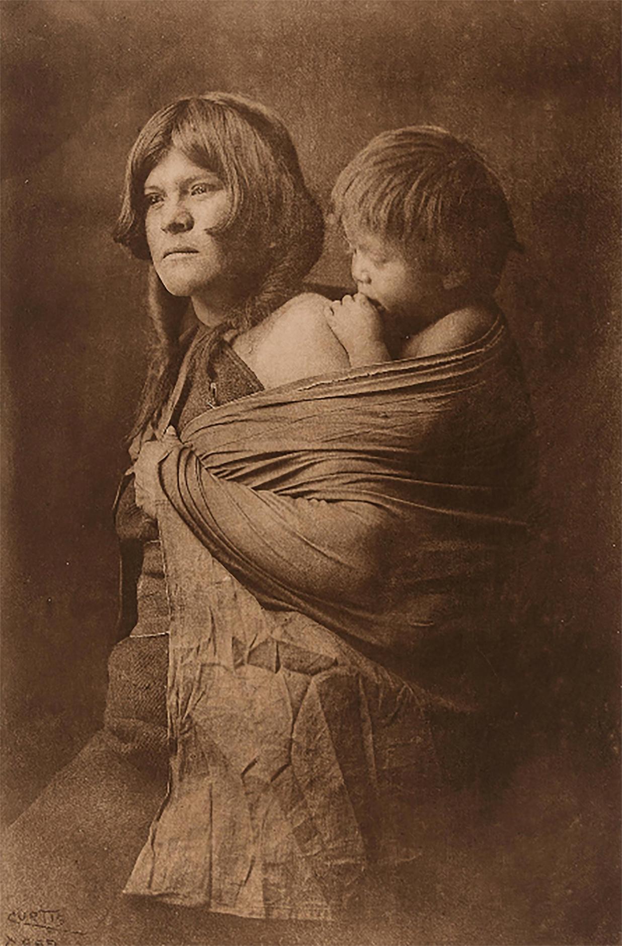 Edward Curtis Portrait Photograph - A Hopi Mother, Plate 403, 1921