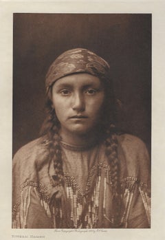 Antique Edward Curtis, Kutenai Maiden, 1908, Photogravure