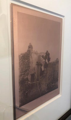 Antique Edward Curtis, On A Walpi Housetop, c. 1922, original copper plate, Volume 12