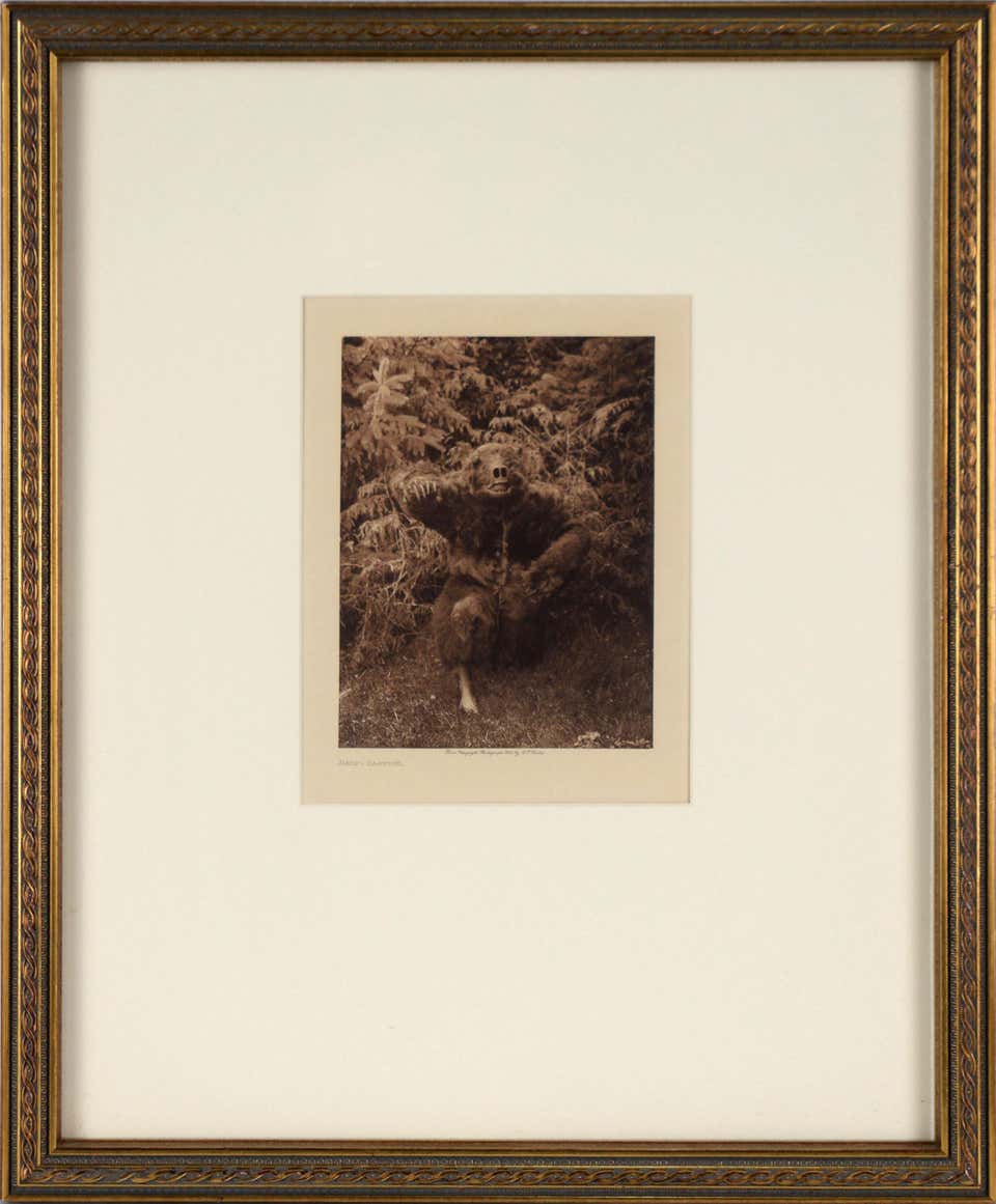 "Nane - Qagyuhl" Native American in Grizzly Costume - Photogravure Print