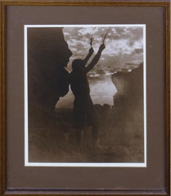 Vintage Native American War Chief -- Offering To The Sun: San Ildefonso