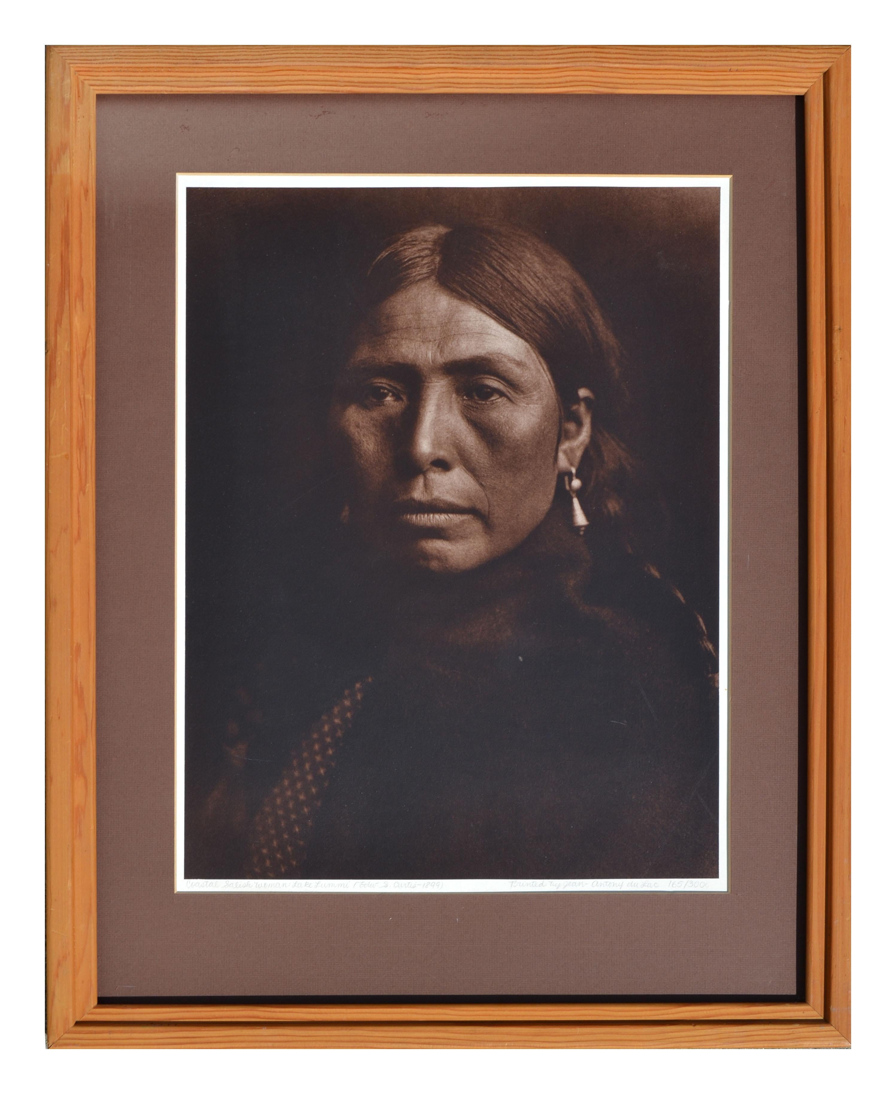 Edward Curtis Figurative Photograph - Portrait of Coastal Salish Woman, Lake Lummi