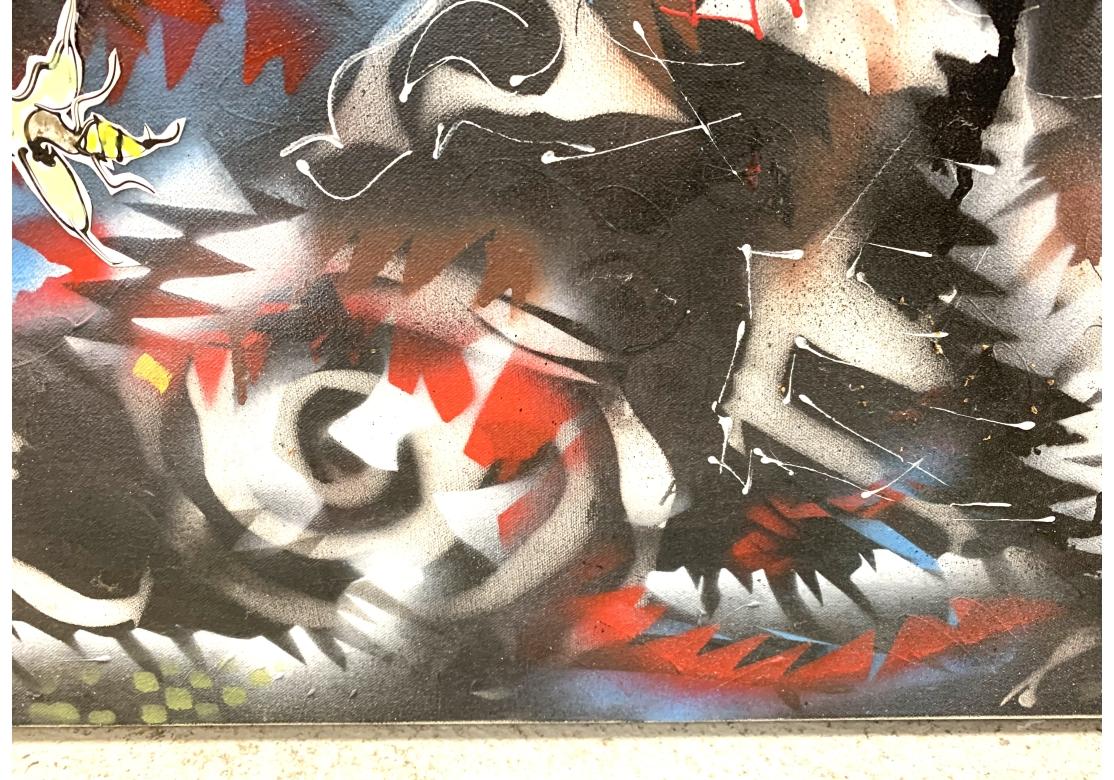Abstraktes Werk in Mischtechnik auf Leinwand von Edward Dabrowski (Graffiti-Künstler, NY) im Angebot 1