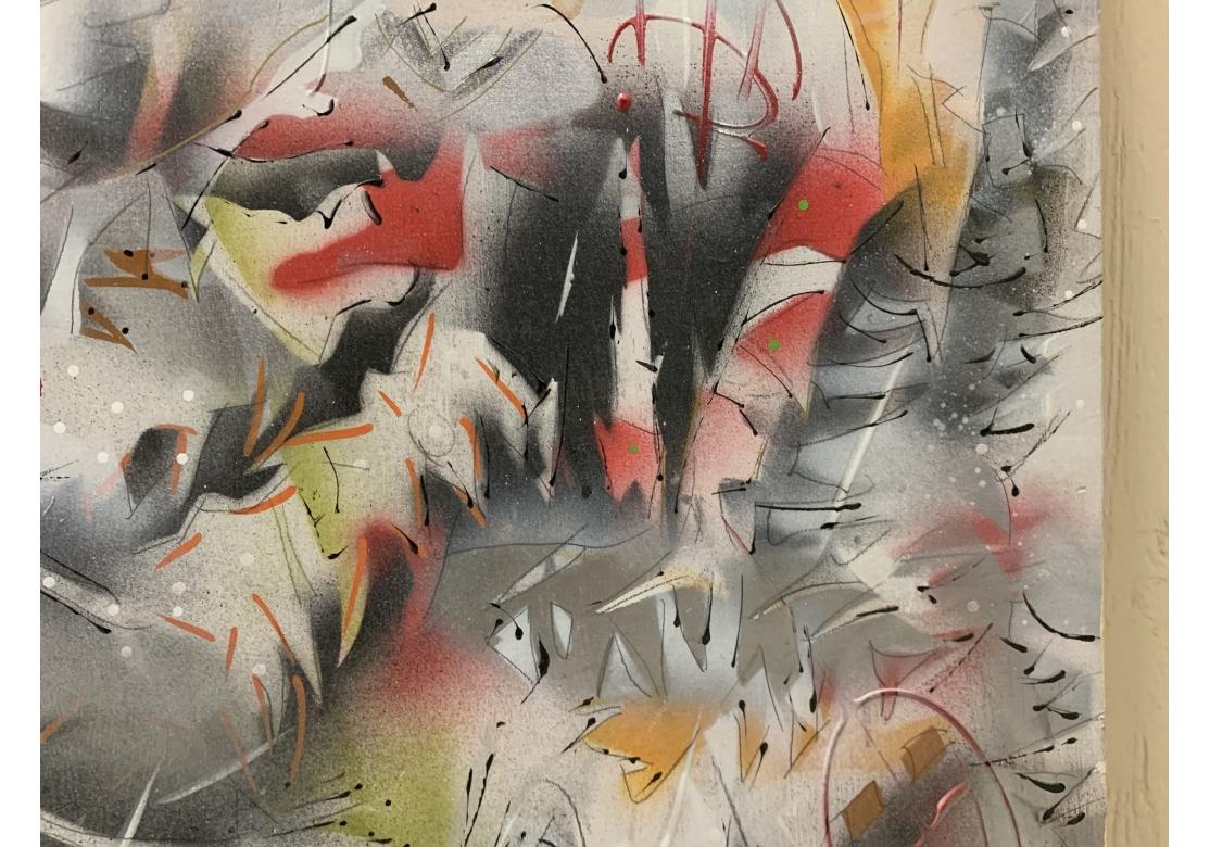 Plywood Edward Dabrowski (NY Artist) Graffiti Artist Mixed Media Work On Wood Board For Sale