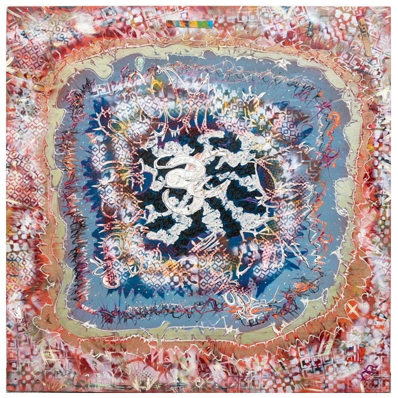 Edward Dabrowski (NY Graffiti Artist) Abstract Mixed Media Work On Wood
