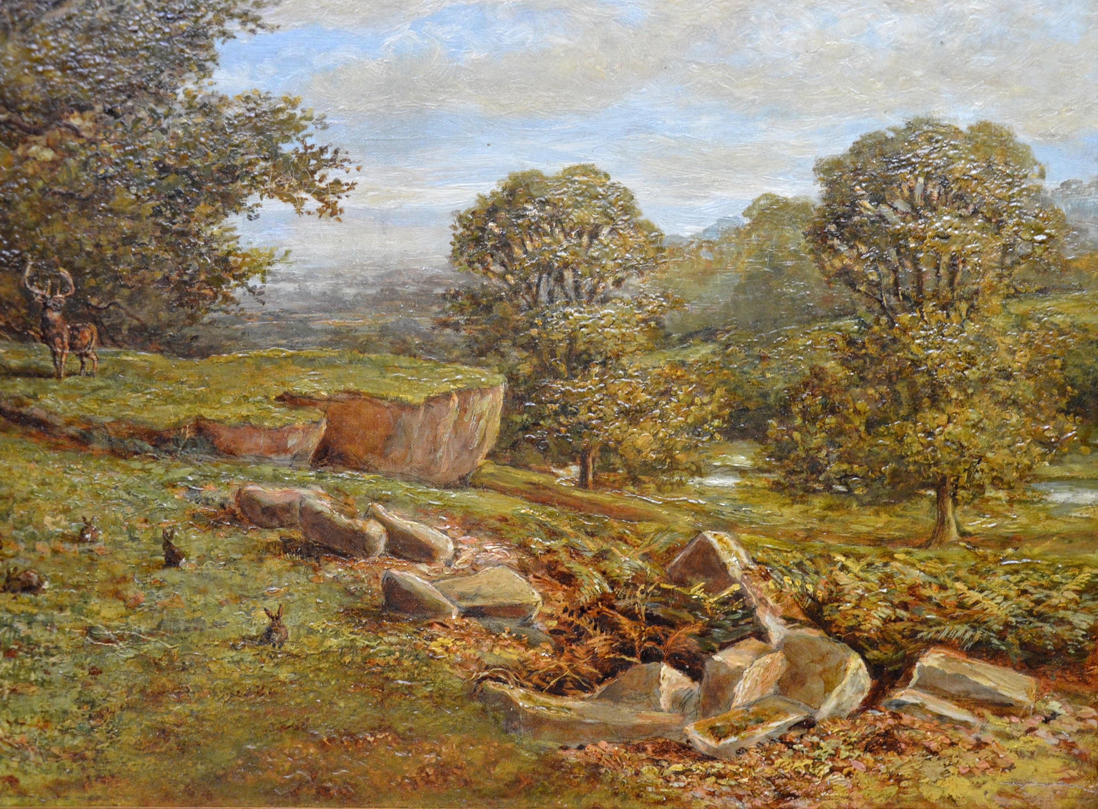 Edward Davies Bradgate Park, Leicestershire 19th Century Oil