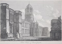 Antique Christ Church, Oxford 18th century engraving by John Dadley after Edward Dayes