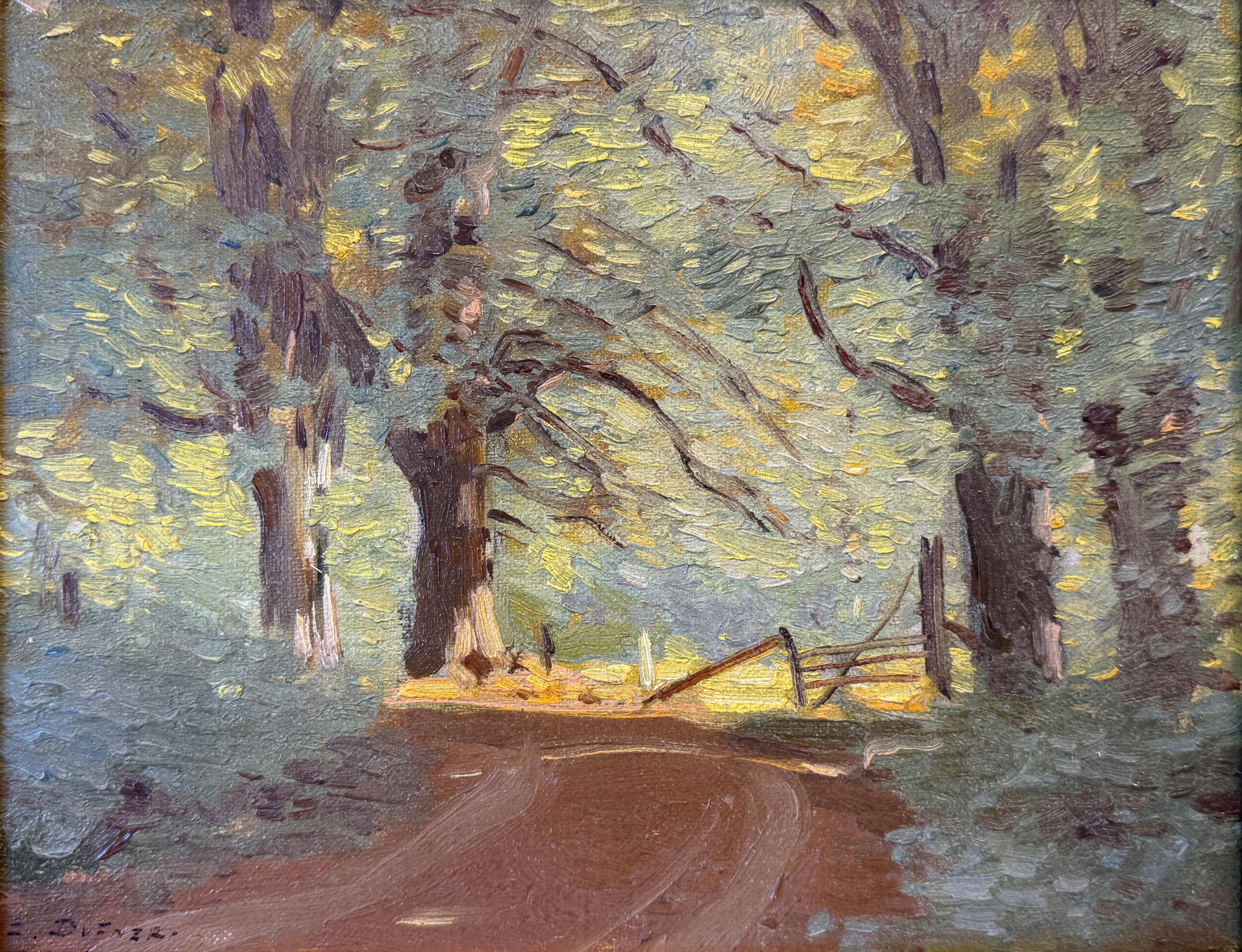 "Road in the Mountains No. 33" Edward Dufner, Impressionnisme américain, Neige