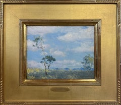 "Sunny Day" Edward Dufner, American, Impressionist Clouds, Light Blue Sky