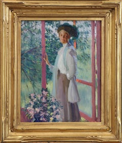 The Artist's Wife, American Impressionist, Environmental, Interior Portrait 