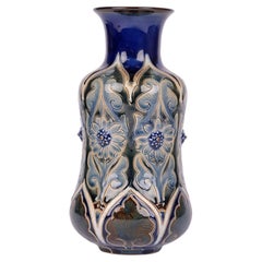 Edward Dunn Doulton Lambeth Aesthetic Movement Floral Vase