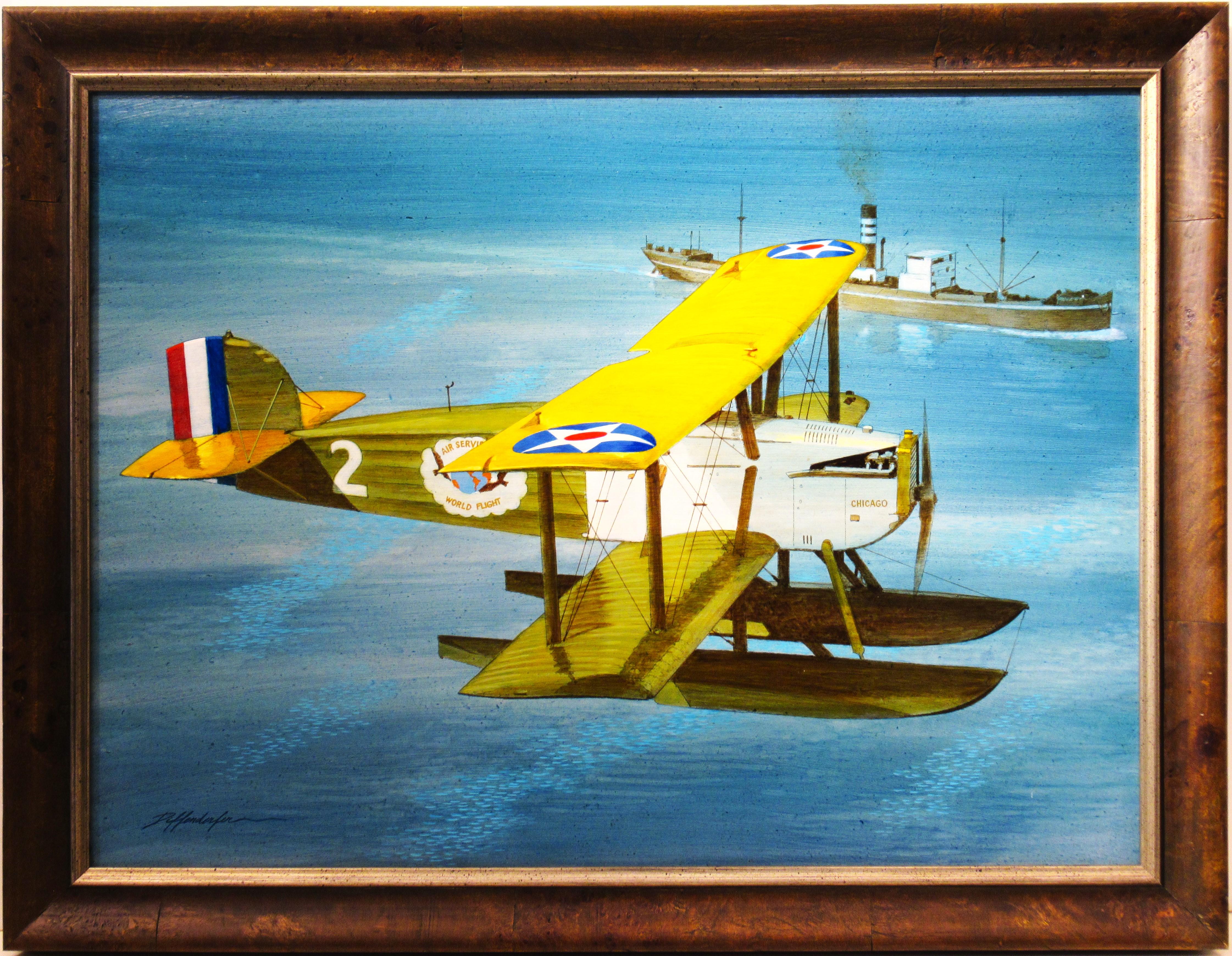 Edward (Ed) Diffenderfer Figurative Painting - Douglas World Cruise, 1924 World Flight