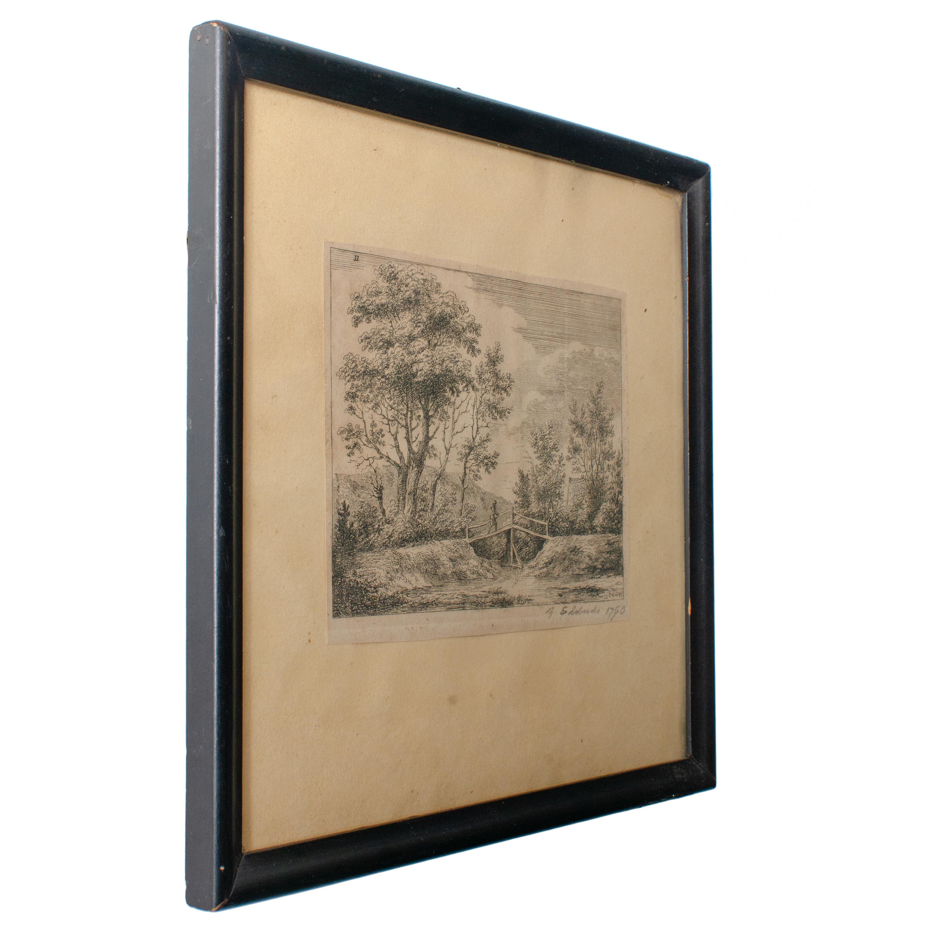 Edward Edwards R.A. Landschaftsgravur, 1790 (Britisch) im Angebot