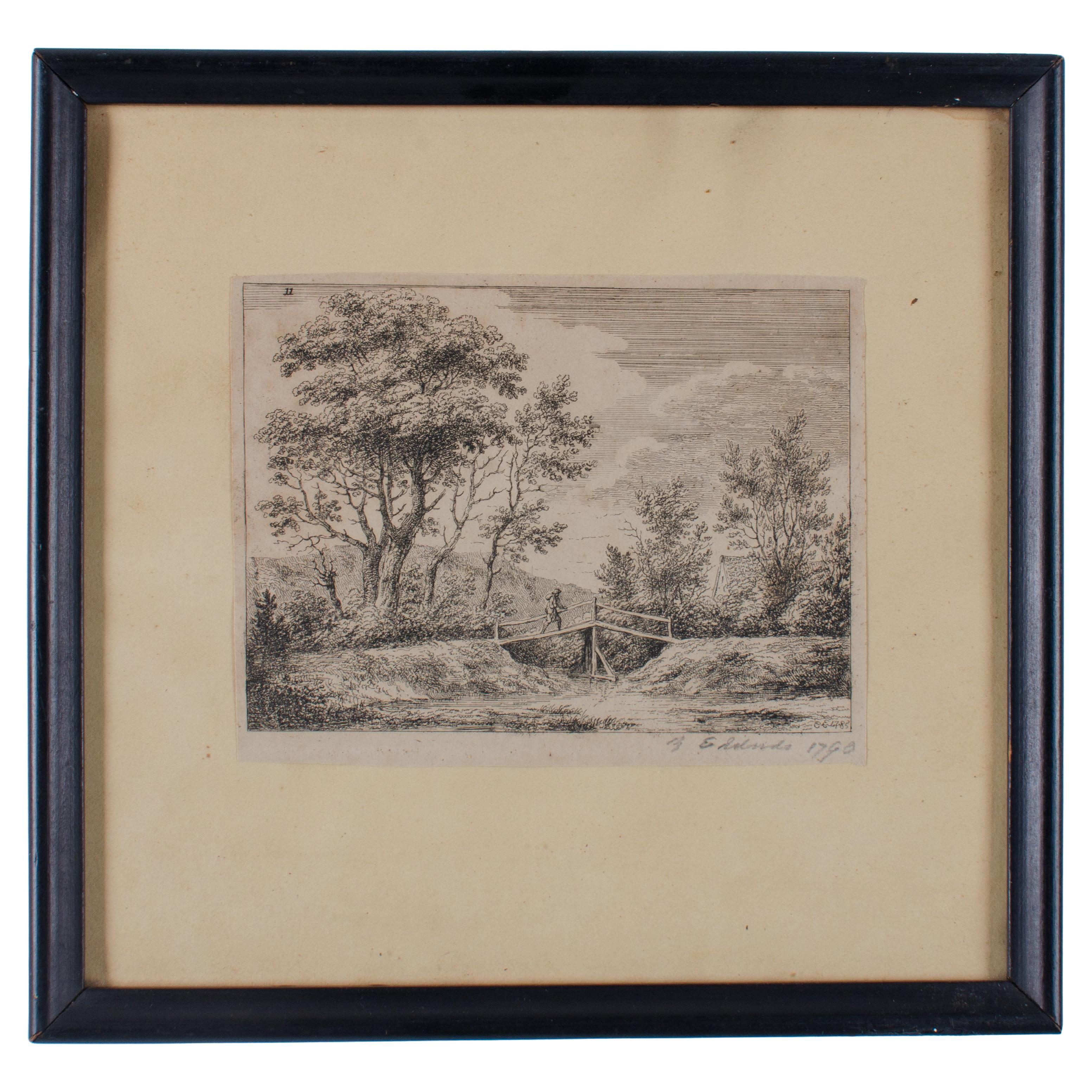 Edward Edwards R.A. Landscape Engraving, 1790