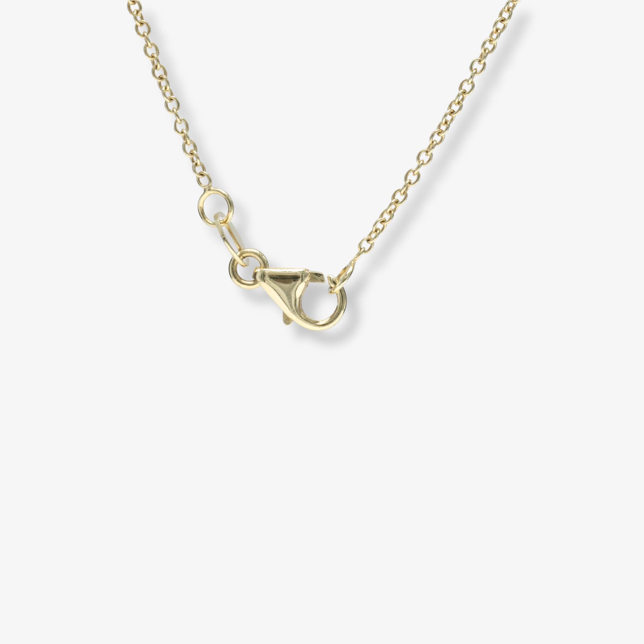 Moderne Edward Elise, collier solitaire en or jaune et diamants ronds brillants de 0,90 carat certifiés GIA en vente