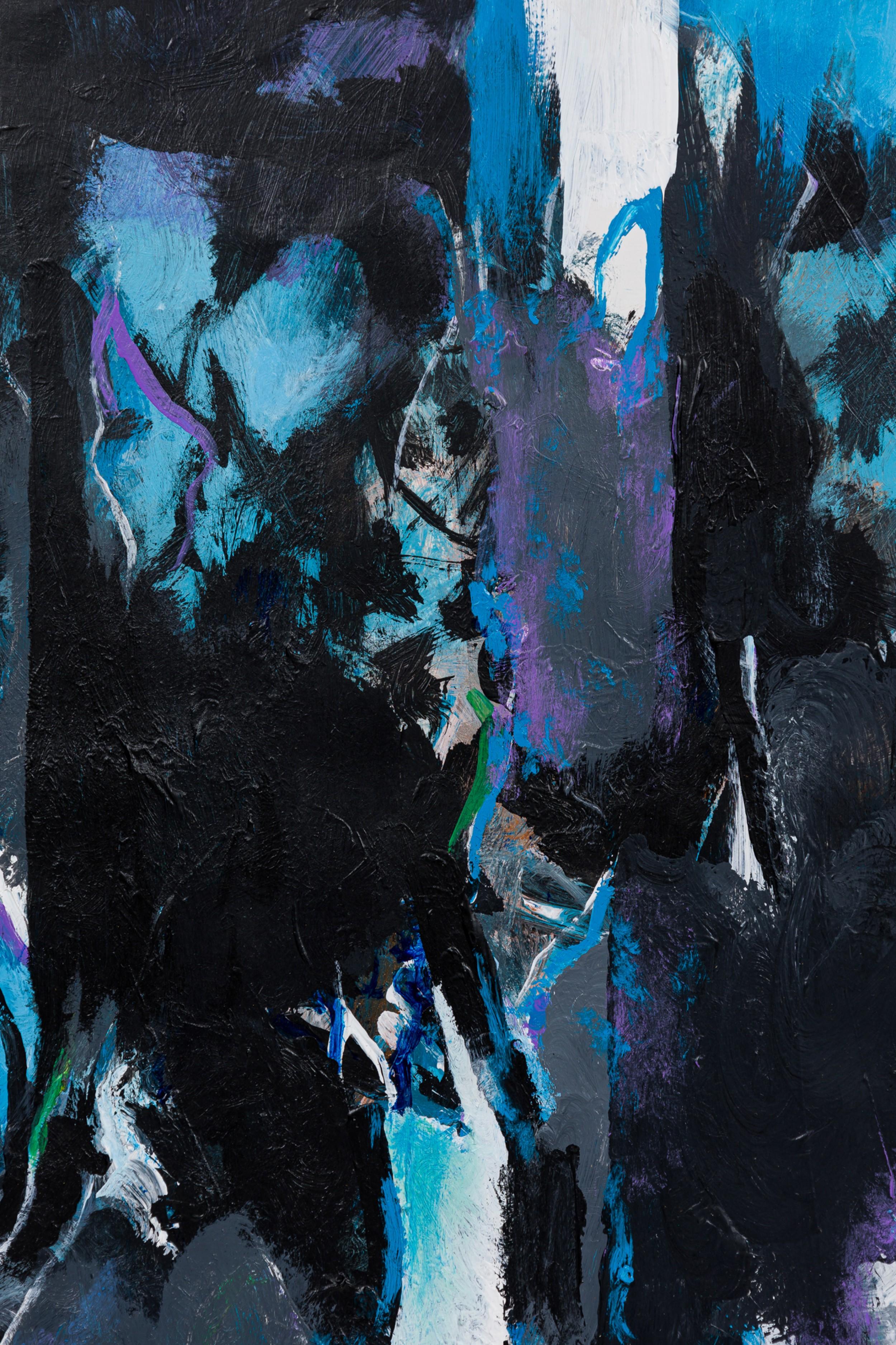 Edward Eller American Contemporary Abstrakte Wellen in Aquarell Gouache auf Papier (amerikanisch) im Angebot