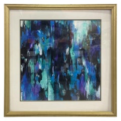 Edward Eller American Contemporary Abstract Waves Watercolor Gouache on Paper Edward Eller American Contemporary Abstract Waves Watercolor Gouache on Paper