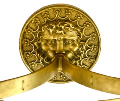 Edward F. Caldwell Brass Sconce with Wind God Design
