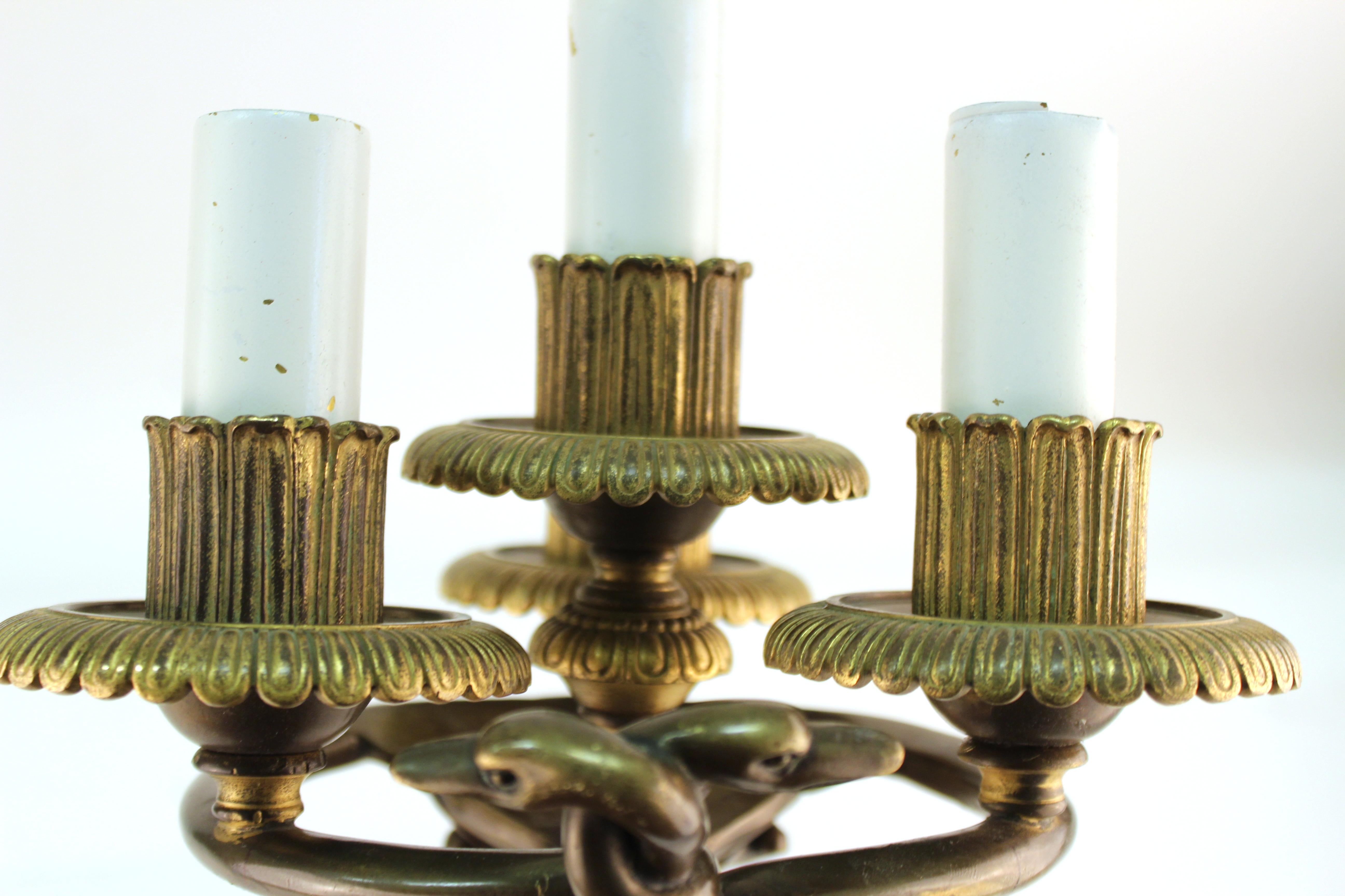 Edward F. Caldwell & Co. American Neoclassical Revival Gilt Bronze Sconces For Sale 6