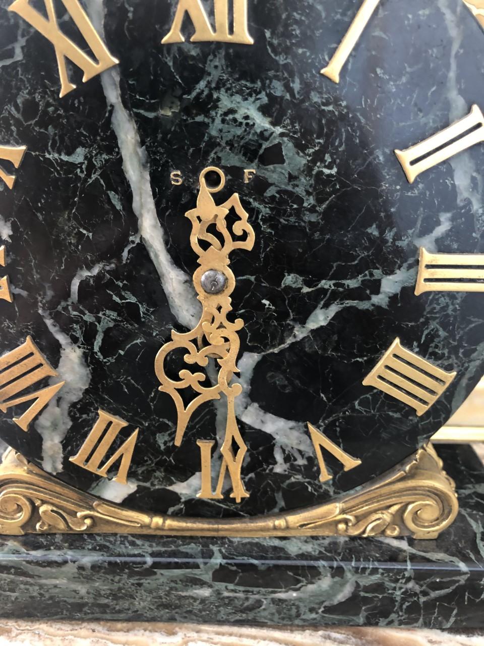 Edward F. Caldwell & Co. Gilt Bronze and Marble Clock 1