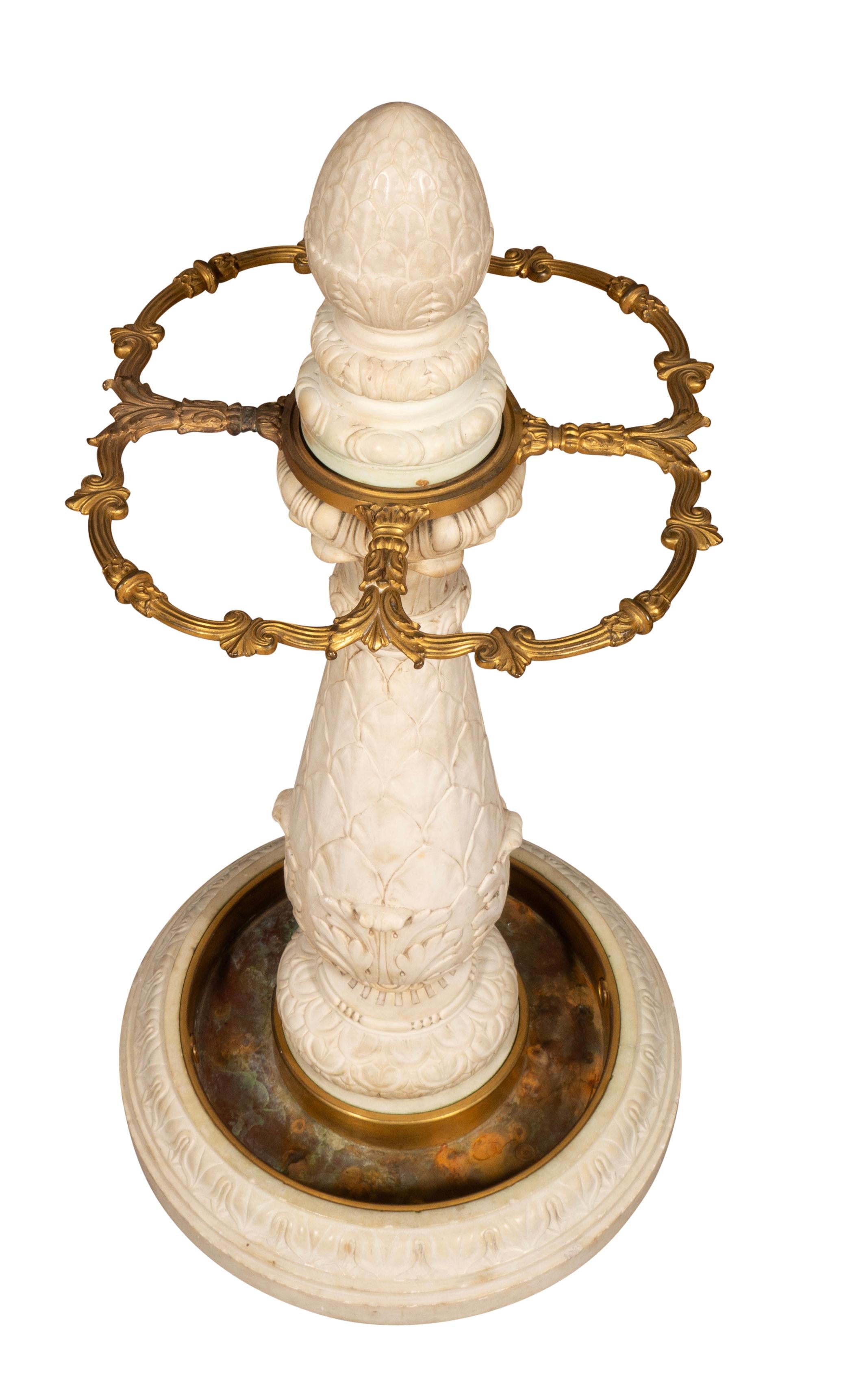 This rare and fabulous umbrella stand one of very few made likely for one of the gilded age families mansions. Caldwell supplied such architects as Mead Mckim and White, Carrere and Hastings and clients including the Frick, Morgan, Carnegie etc.
