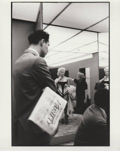 Marilyn Monroe behind the curtain, unique print of 1988 from original negative