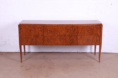 Edward Ferrell & Lewis Mittman French Regency Burl Wood Sideboard, Refinished