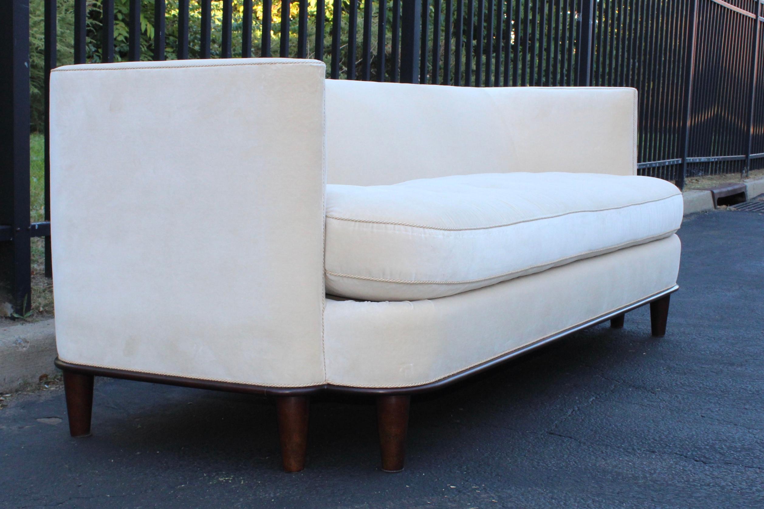 Contemporary Edward Ferrell & Lewis Mittman Modern Mohair Sofa