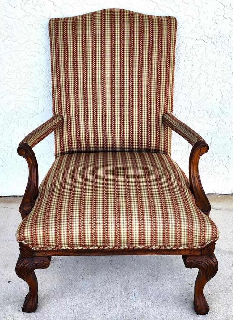 Mahogany Edward Ferrell Louis XV French Armchair 1950s For Sale